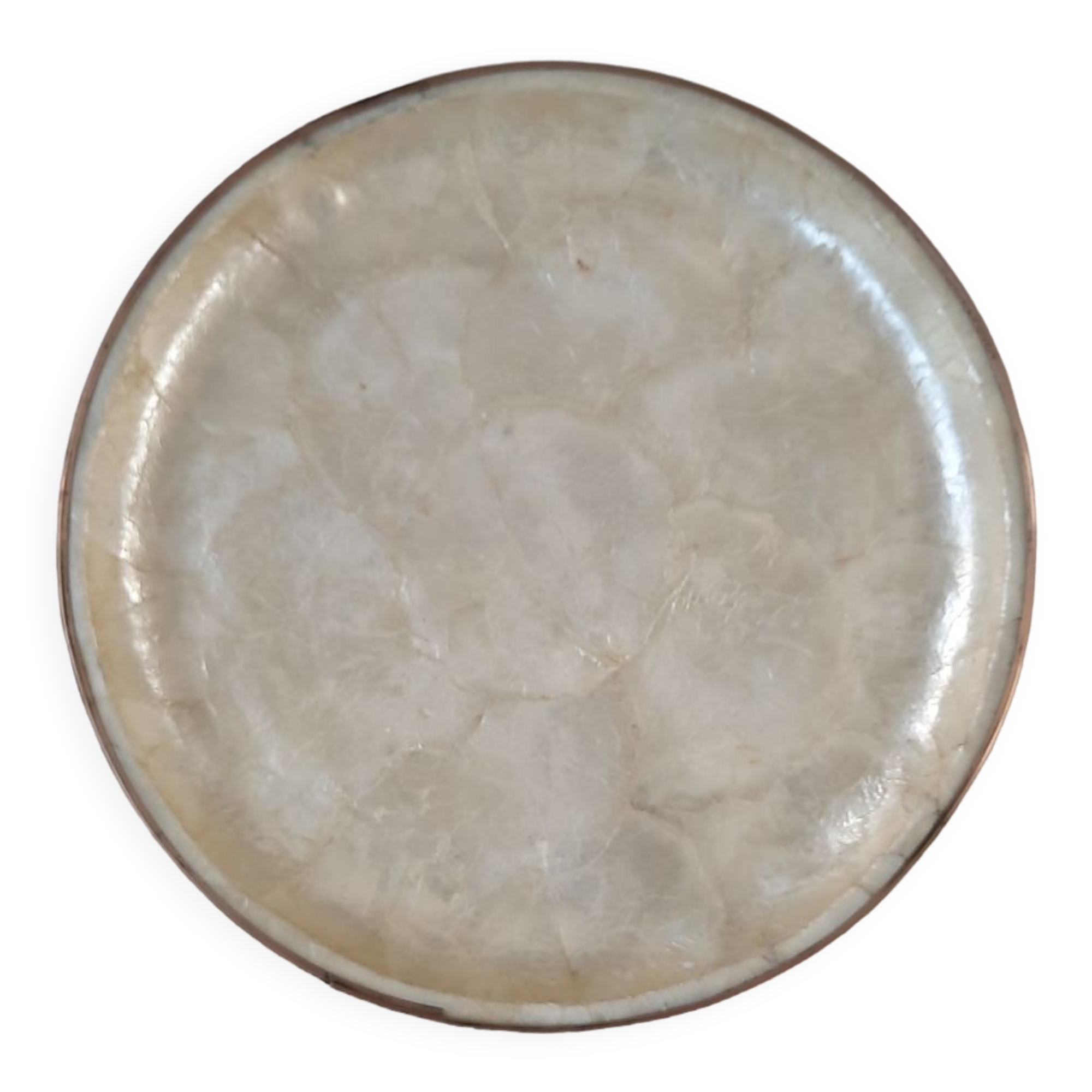 Old mother-of-pearl and brass tray