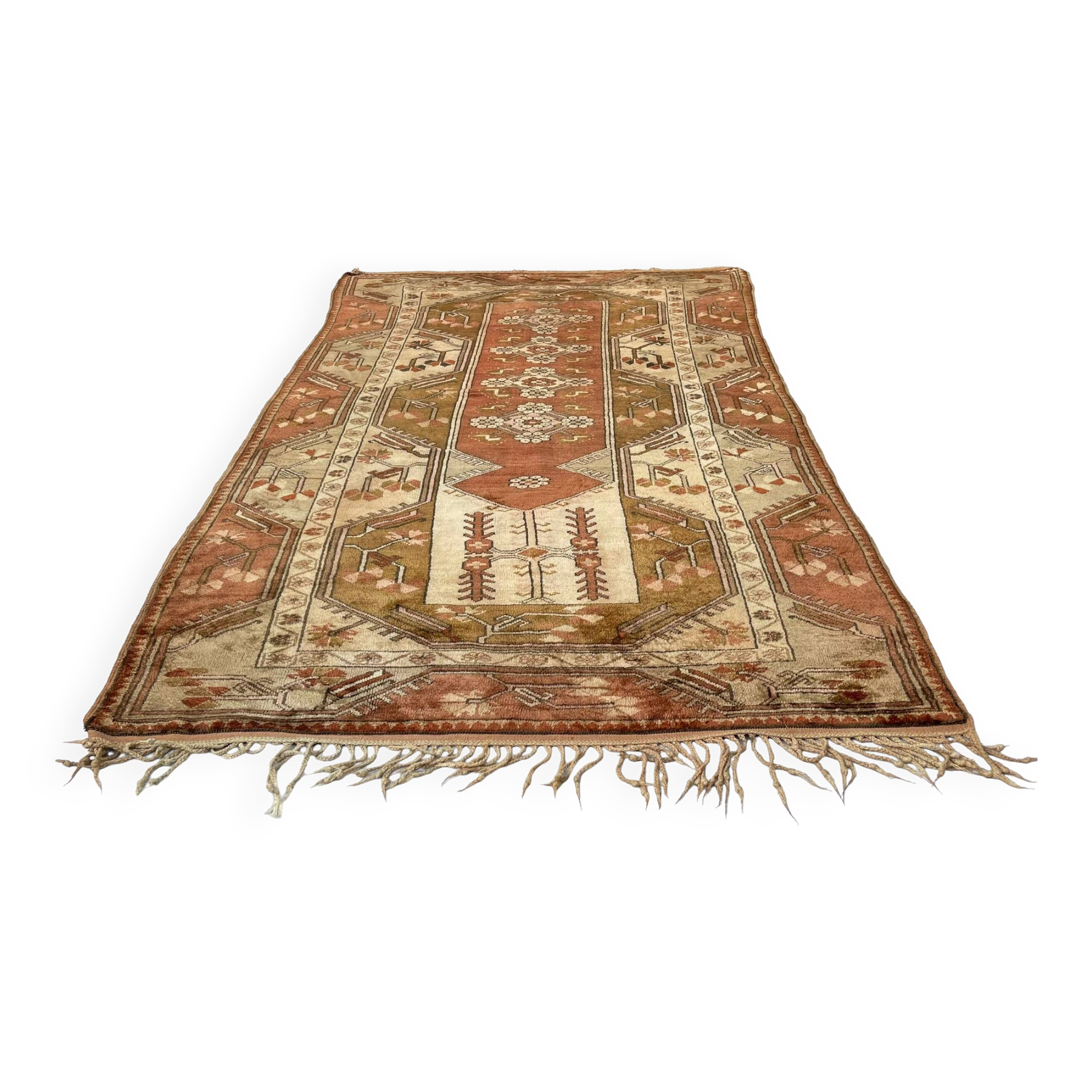 Vintage Turkish Milas Rug , 250 x 133 cm