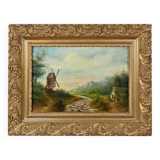 Oil on Canvas “The Mill” by N. Okolowicz – Early 20th Century