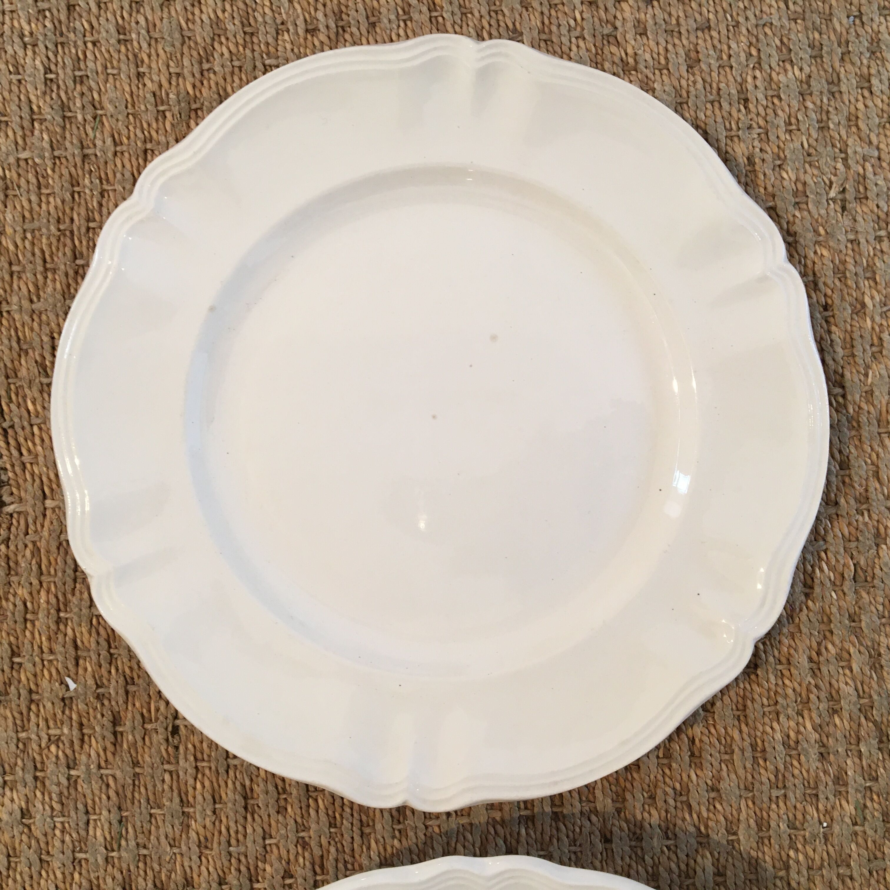 Digoin Sarreguemines 2-course ivory-style set