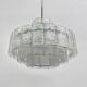 Mid-century design Doria Leuchten glass chandelier, 1970s