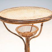 Art Nouveau bentwood & rattan pedestal table, Central Europe, c. 1900–1925