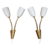 Scandinavian double flexible wall lamp