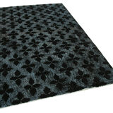 Hand-Knotted Bohemian Turkish 1980s 156 cm x 256 cm Black Carpet