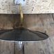Wall light enamelled sheet metal patty on swan collar and porcelain rosette