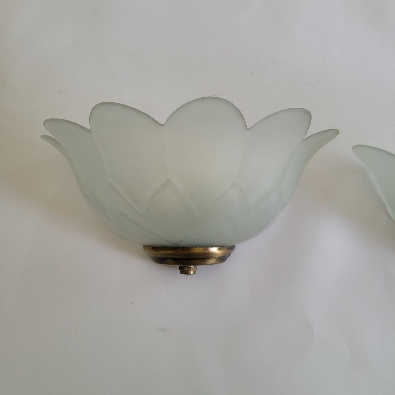 Pair of wall sconces tulip frosted glass.