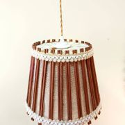 Suspension scandinave rotin et toile de jute 1970
