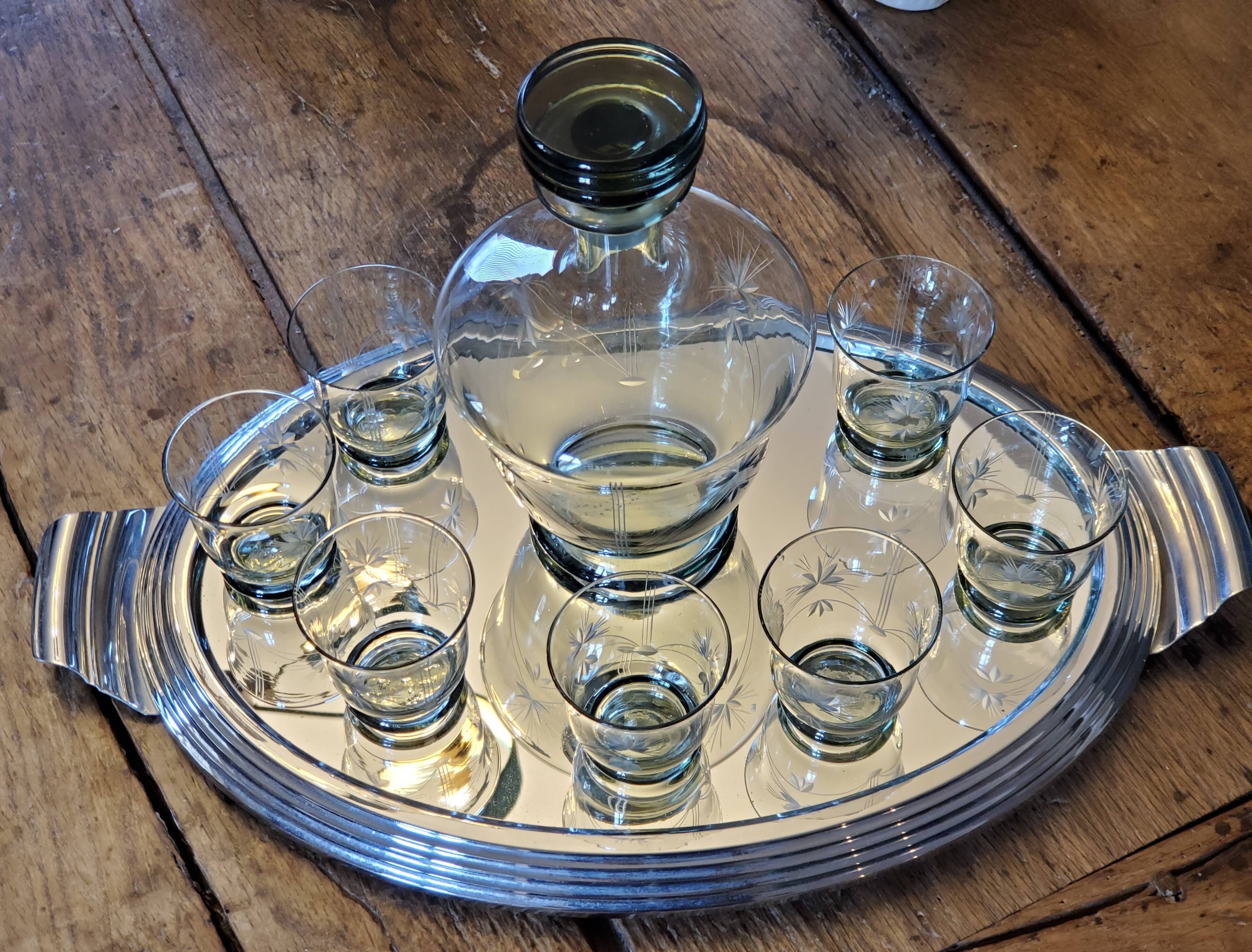 Carafe and 50's glasses