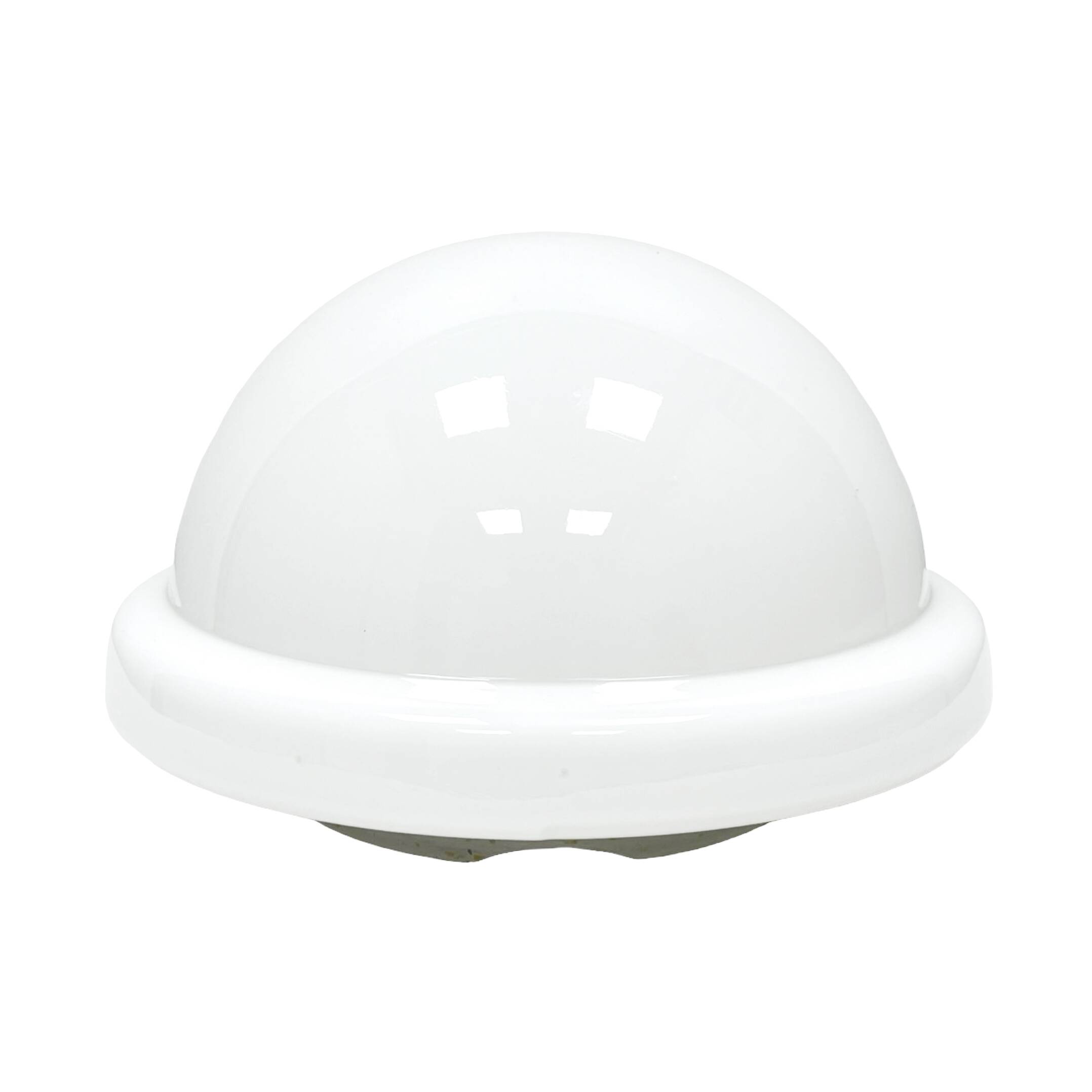 Vintage Polish glass flush-mount ceiling light (Penko Pieńsk, 1970s, PRL