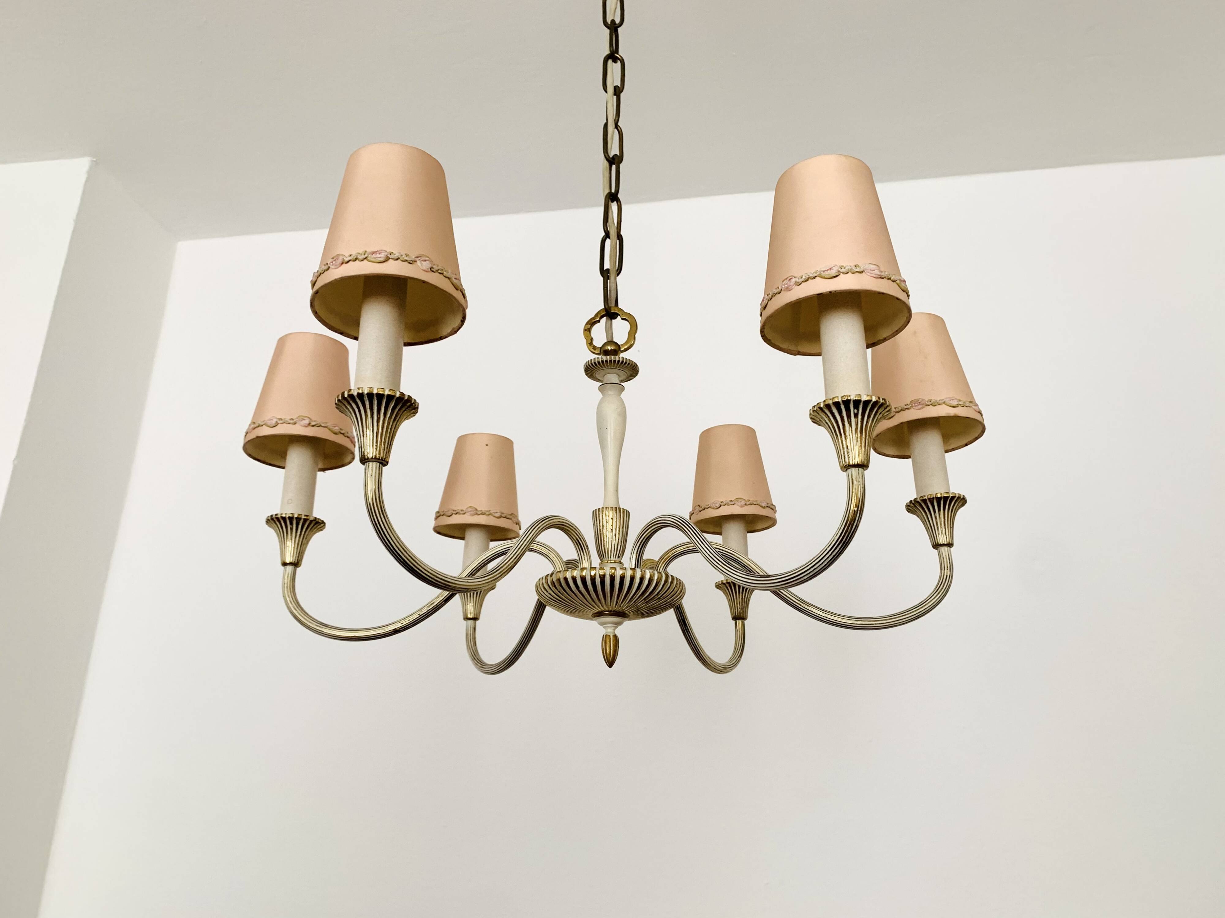Brass Chandelier by Vereinigte Werkstätten München