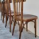 Set of 4 vintage Baumann style bistro restaurant chairs 1950s
