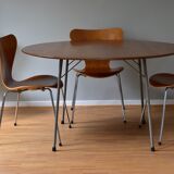 Set of Four Teak 3107 Dining Chairs by Arne Jacobsen for Fritz Hansen Denmark