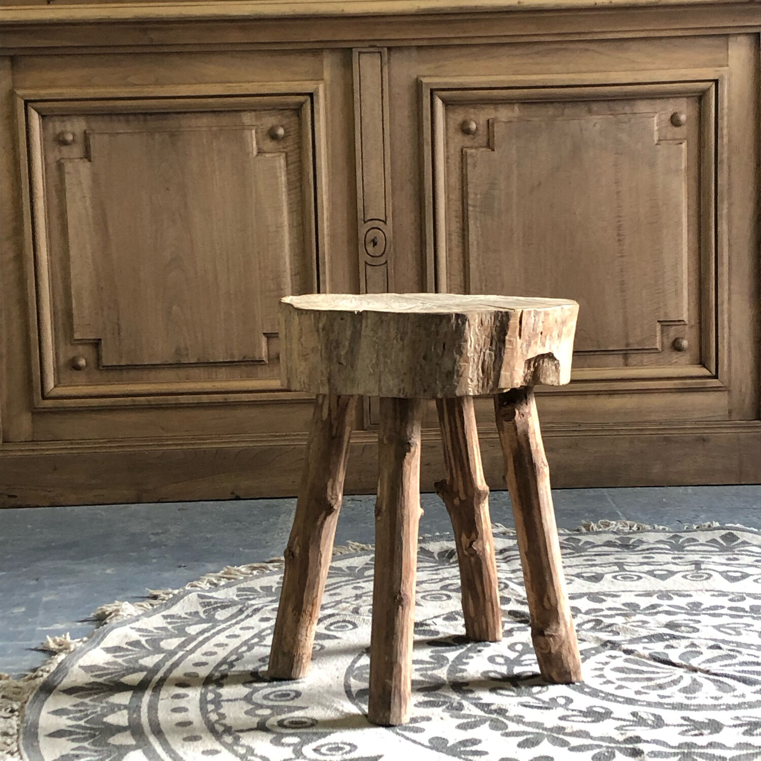 Wooden milking stool