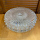 Vintage Black Metal Support + Moulded Glass Ceiling Light Fixture