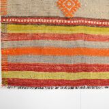 Tapis kilim bohème multicolore – pièce unique faite main, Style folklorique