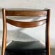 Scandinavian teak and faux leather chairs - set of 6