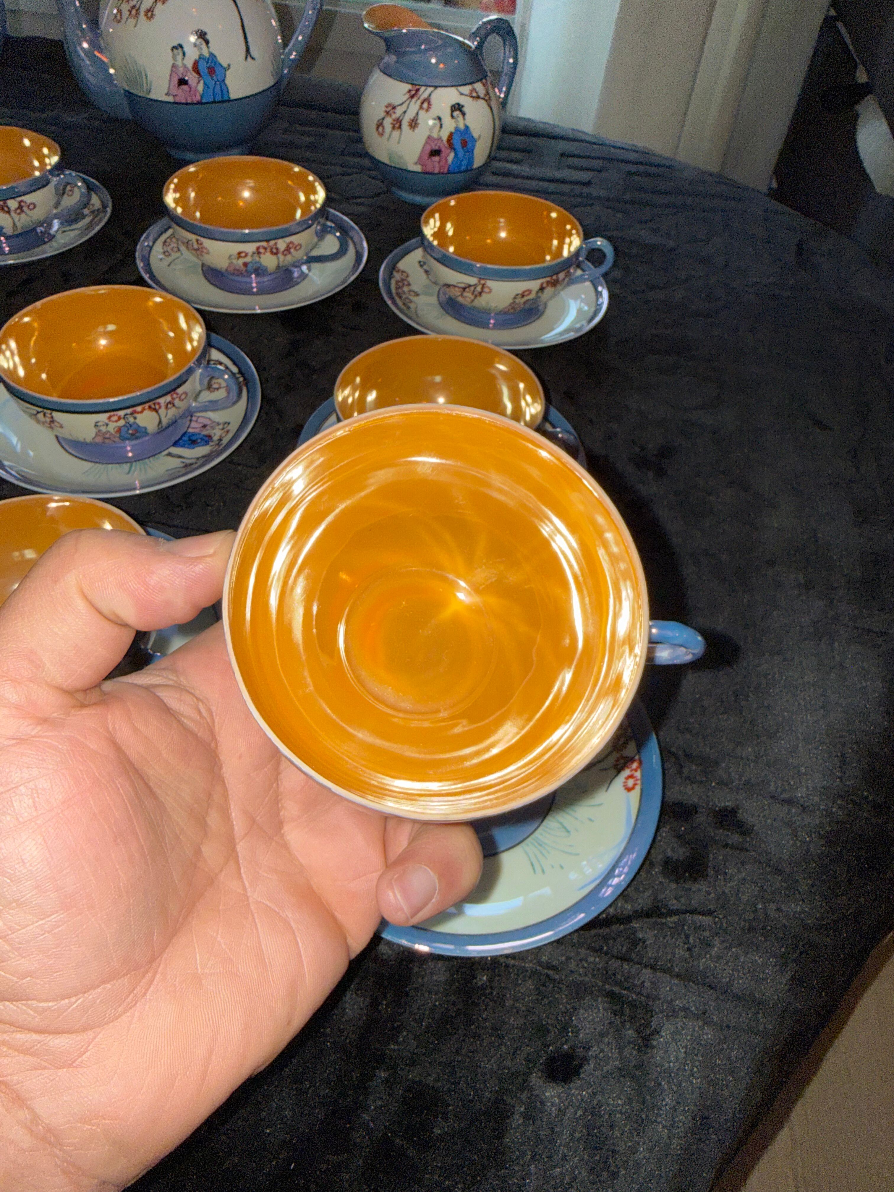 Service à café en porcelaine japonaise