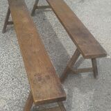 Oak benches (pair)