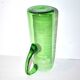 Pichet à orangeade vintage en verre uranifère soufflé vert dichroïque - Broc ouraline