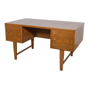 Bureau en chêne du milieu du siècle,