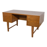 Bureau en chêne du milieu du siècle, années 1960