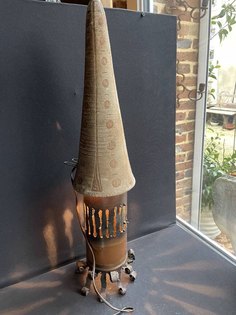 Accolay metal and ceramic lamp (1945-1989)