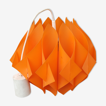 Suspension de Lars Schioler modèle papillon Hoyrup Light éditeur plastique orange 1968