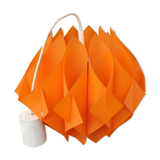 Suspension lamp by Lars Schioler butterfly model Hoyrup Light plastic editor orange 1968