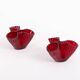 Paire de vases en verre artistique 'Reffla' par Carl Arthur Percy pour Gullaskruf, Suède, années 1950