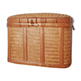 Braided wicker basket