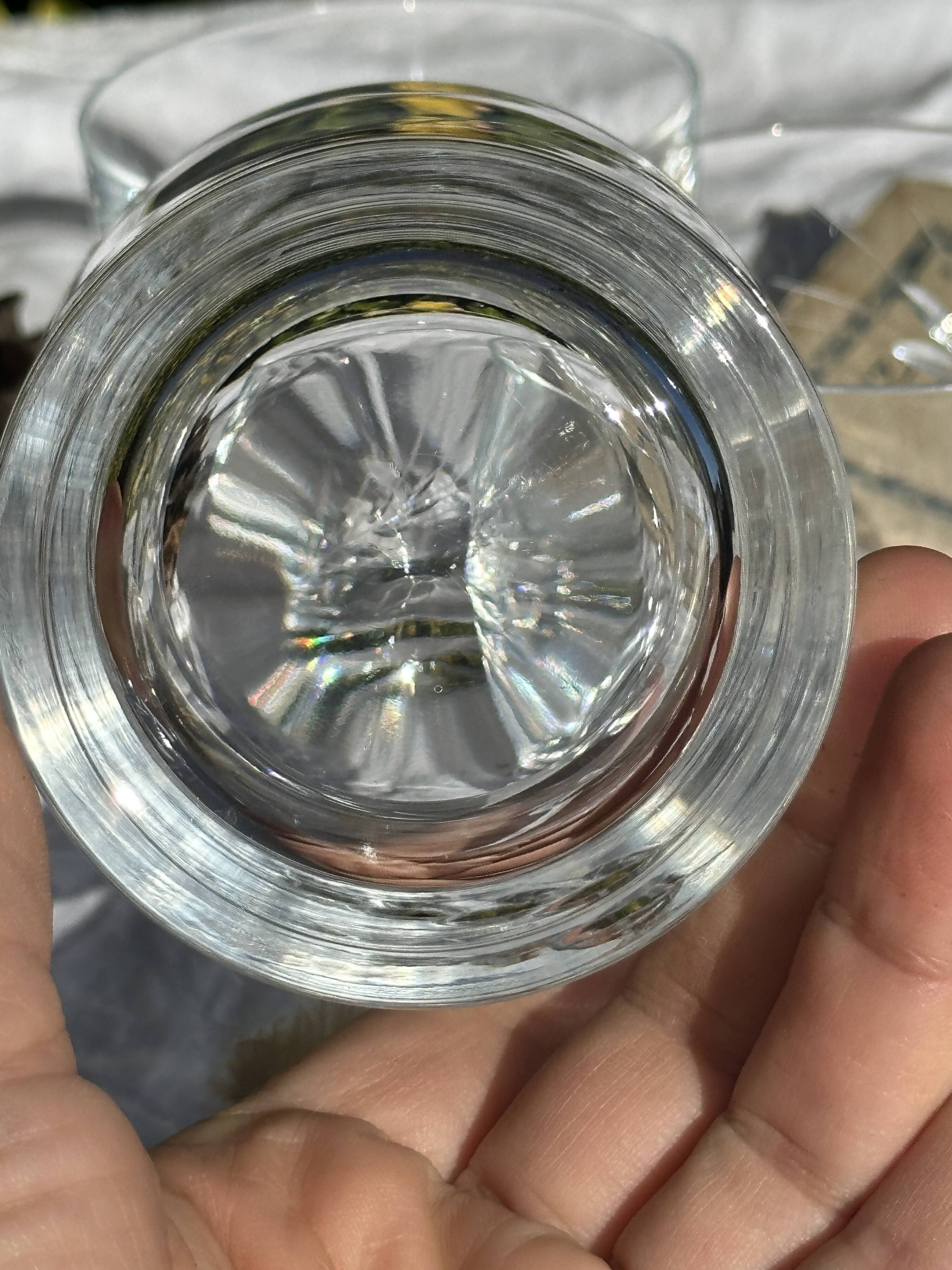 Set of Three 30cl Vintage Crystal Whisky Glasses // Epi Model // Art d