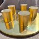 Minimalist 60s brass wall light with 5 sockets Beisl Leuchte, Germany