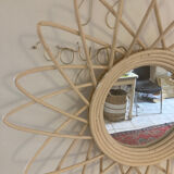 Rattan mirror