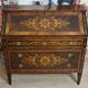 Commode secrétaire scriban style Louis XV à abattant, en bois précieux
