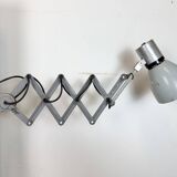 Applique murale industrielle grise à ciseaux, années 1960