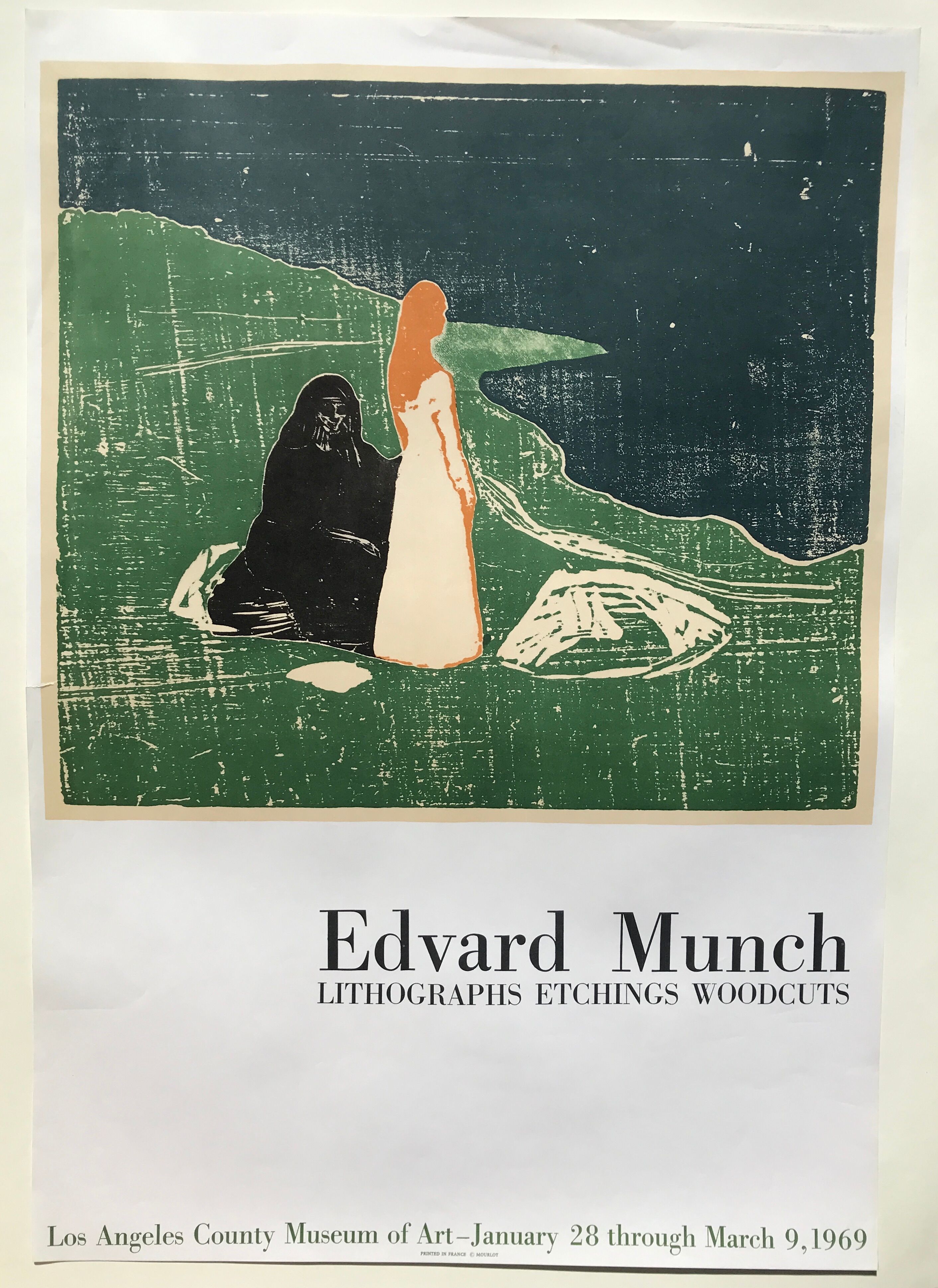 Exhibition poster Edvard Munch, Los Angeles County Museum of Art, 1969