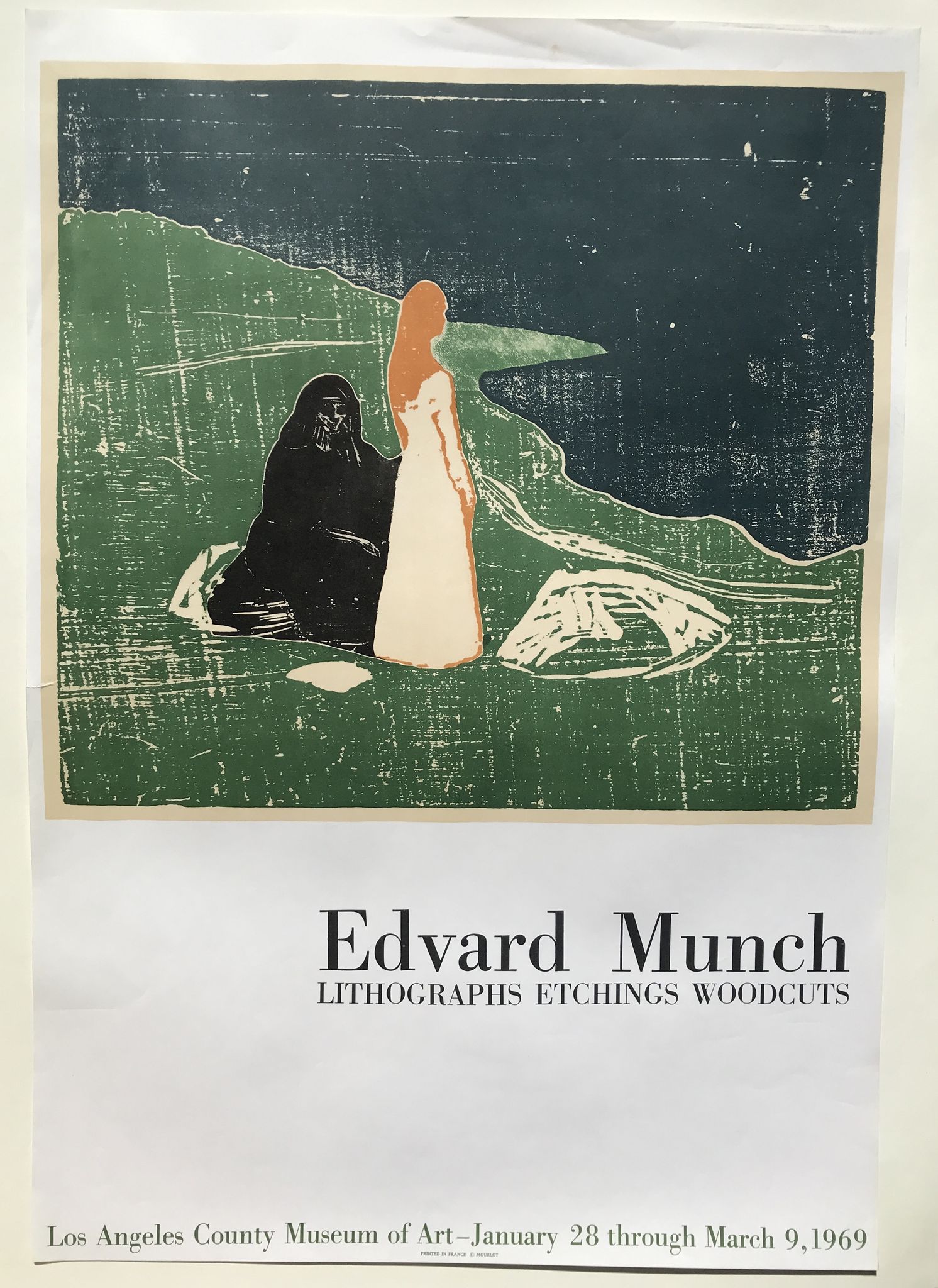 Exhibition poster Edvard Munch, Los Angeles County Museum of Art, 1969