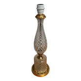 Glass table lamp with brass