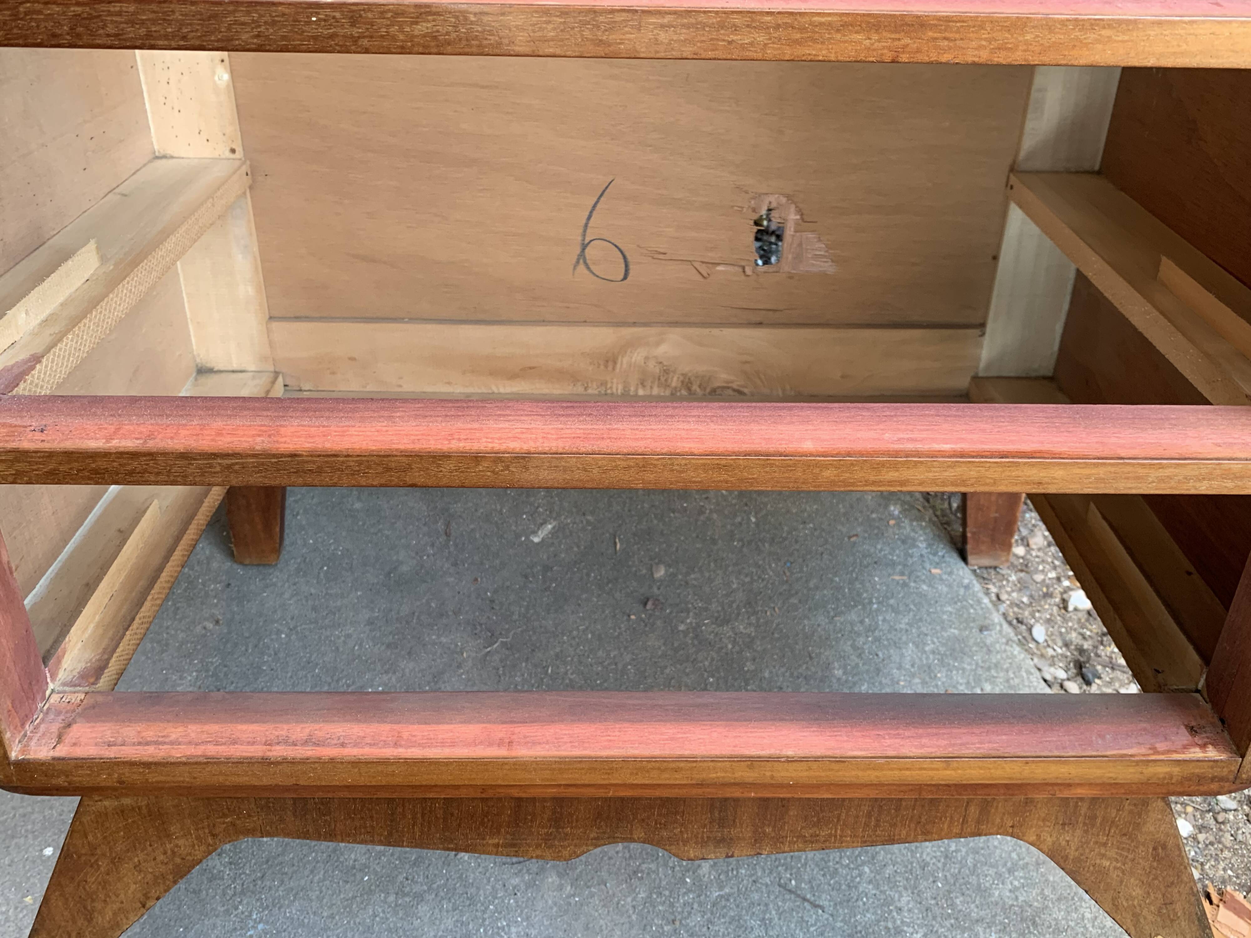 Vintage chest of drawers with compass feet 1960 H112