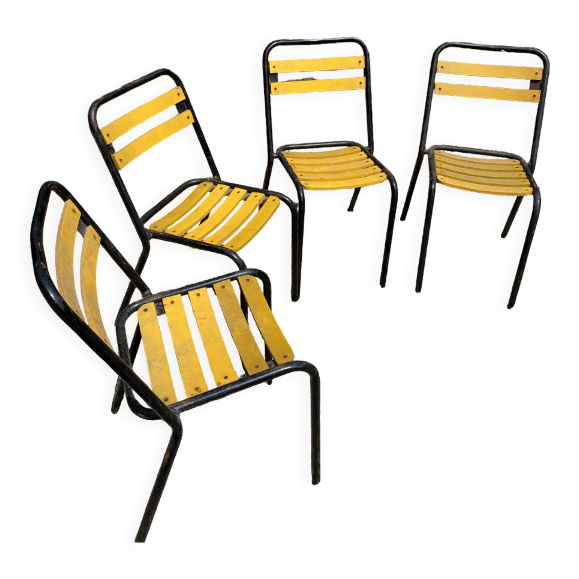 Set de 4 chaises de bistrot Tolix T21