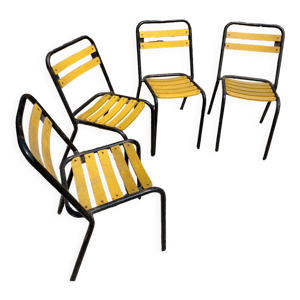 Set de 4 chaises de bistrot - tolix
