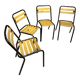 Set de 4 chaises de bistrot Tolix T21