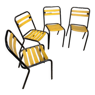 Set of 4 bistro chairs Tolix T21