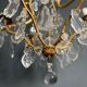 Louis XV style bronze chandelier with crystals and 6 lights