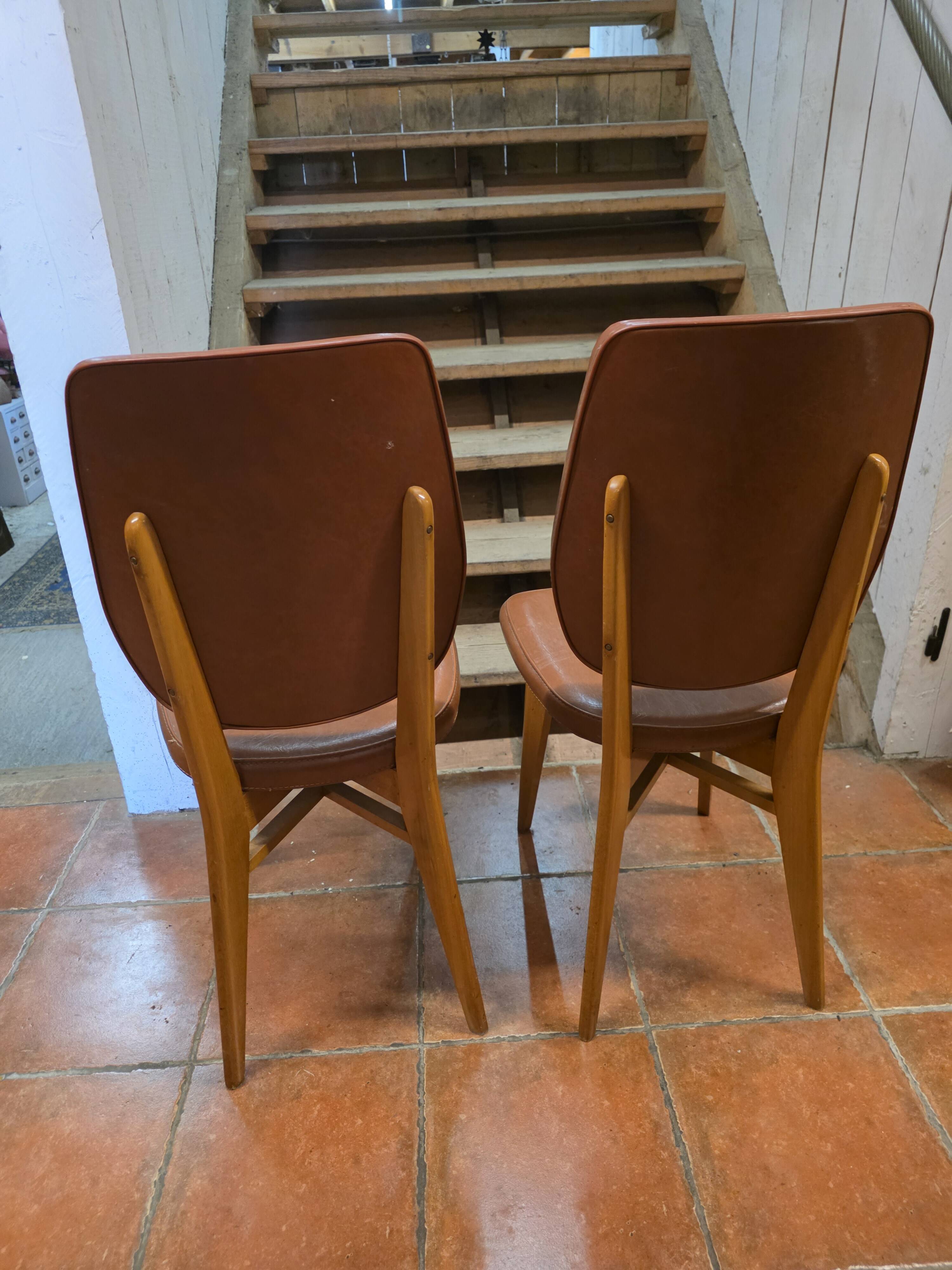 Paire de chaises vintage des années 60