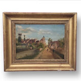 Oil on landscape canvas