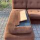 Vintage Modular Sofa in Brown Velvet Corduroy, 1970s