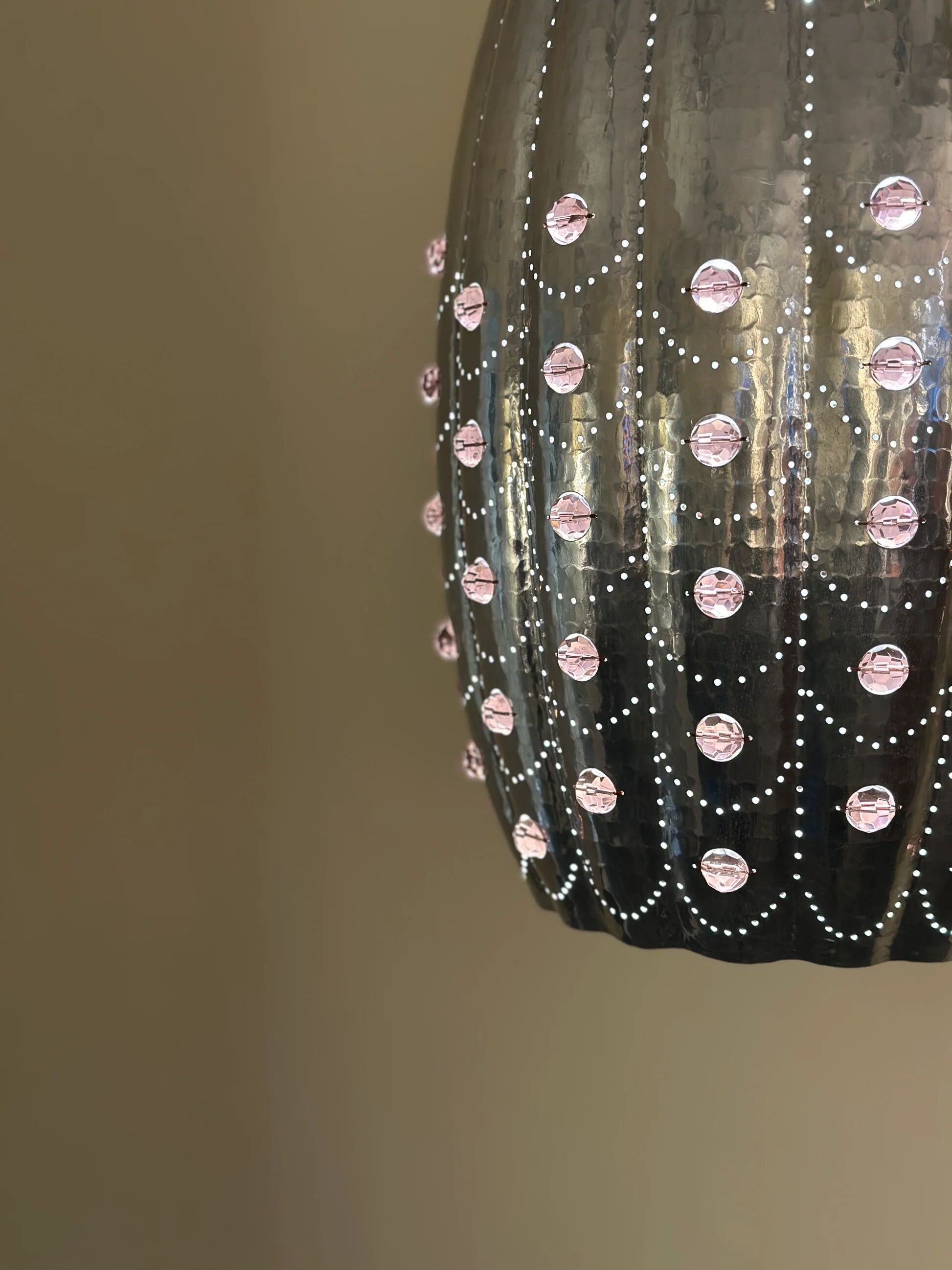 1980s handmade Indonesian pendant lamp