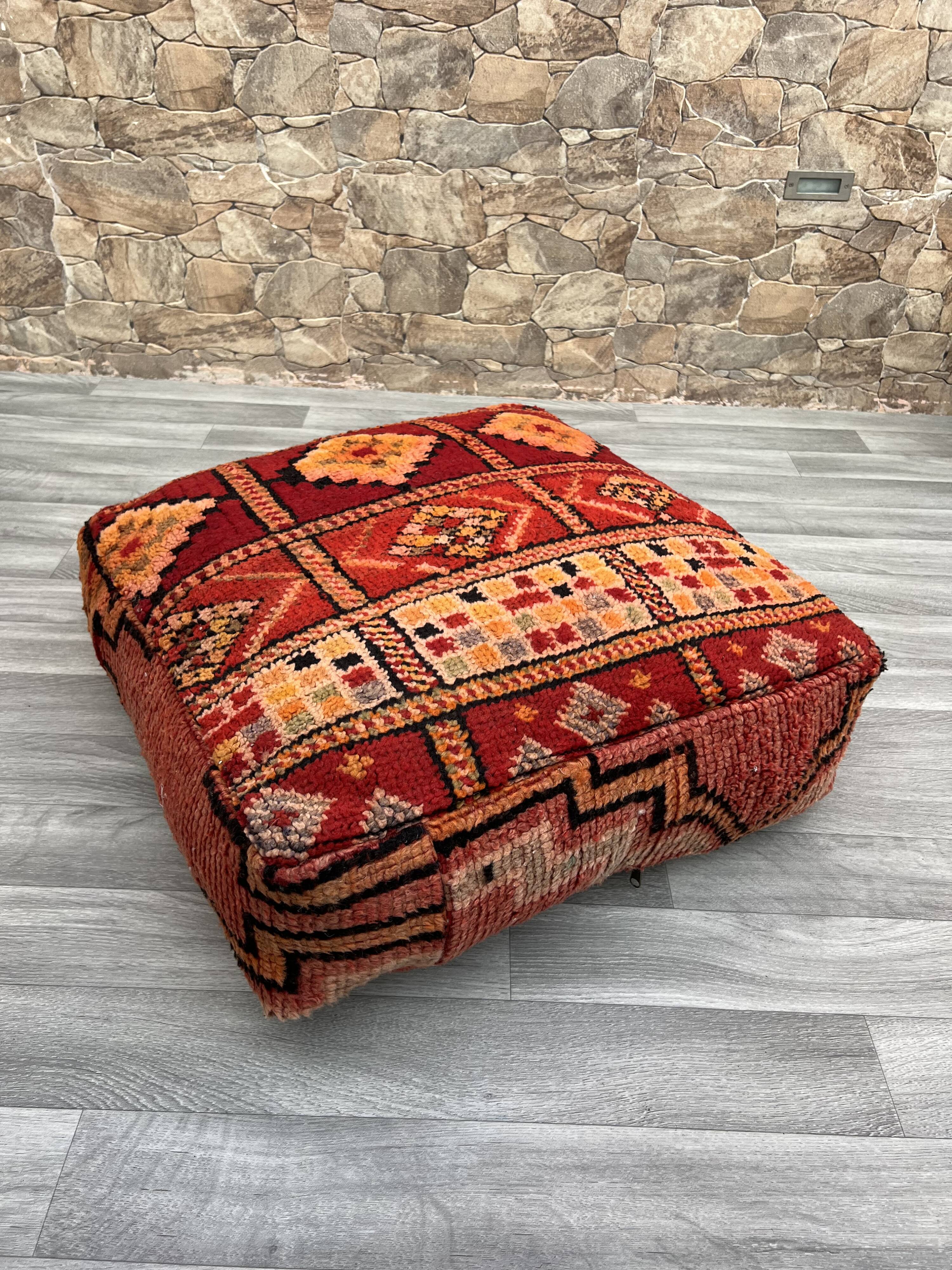 Pouf Azilal vintage 60x60x20cm