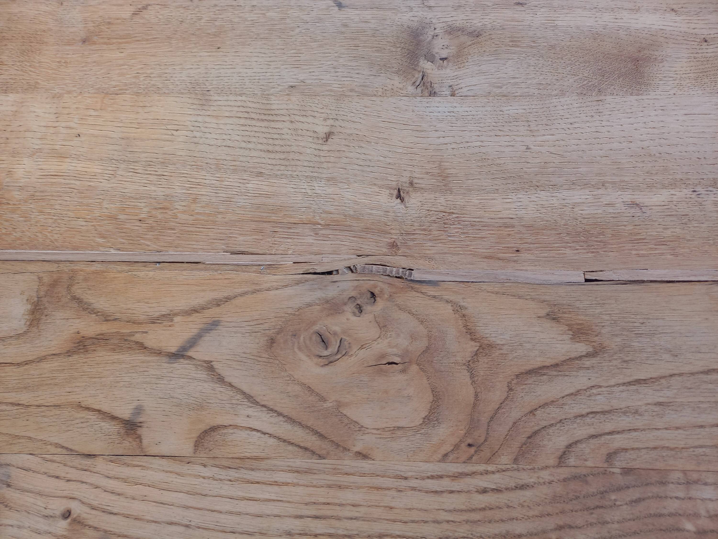 Grande table de communauté en chêne et sapin